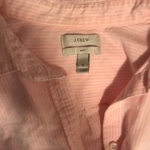 Jcrew pink pin stripe boy shirt